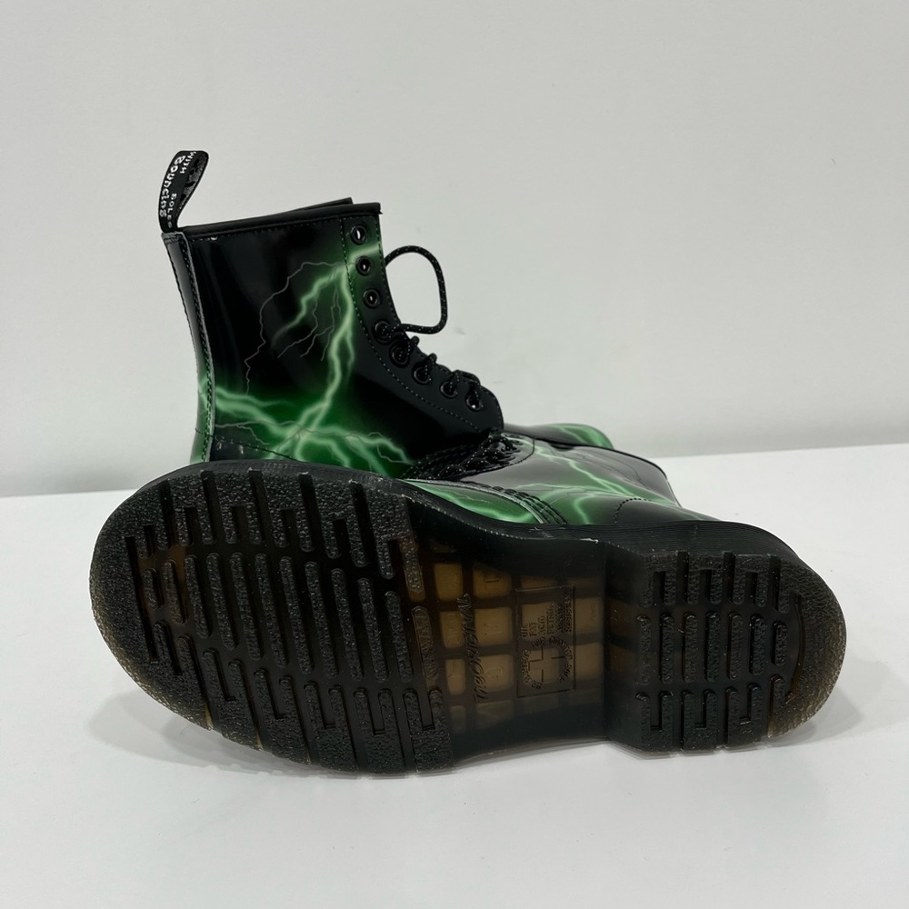 DR. MARTENS 1460 FLASH SMOOTH LEATHER BOOTS HALLOWEEN LIGHTNING SIZE 5 - Picture 5 of 6